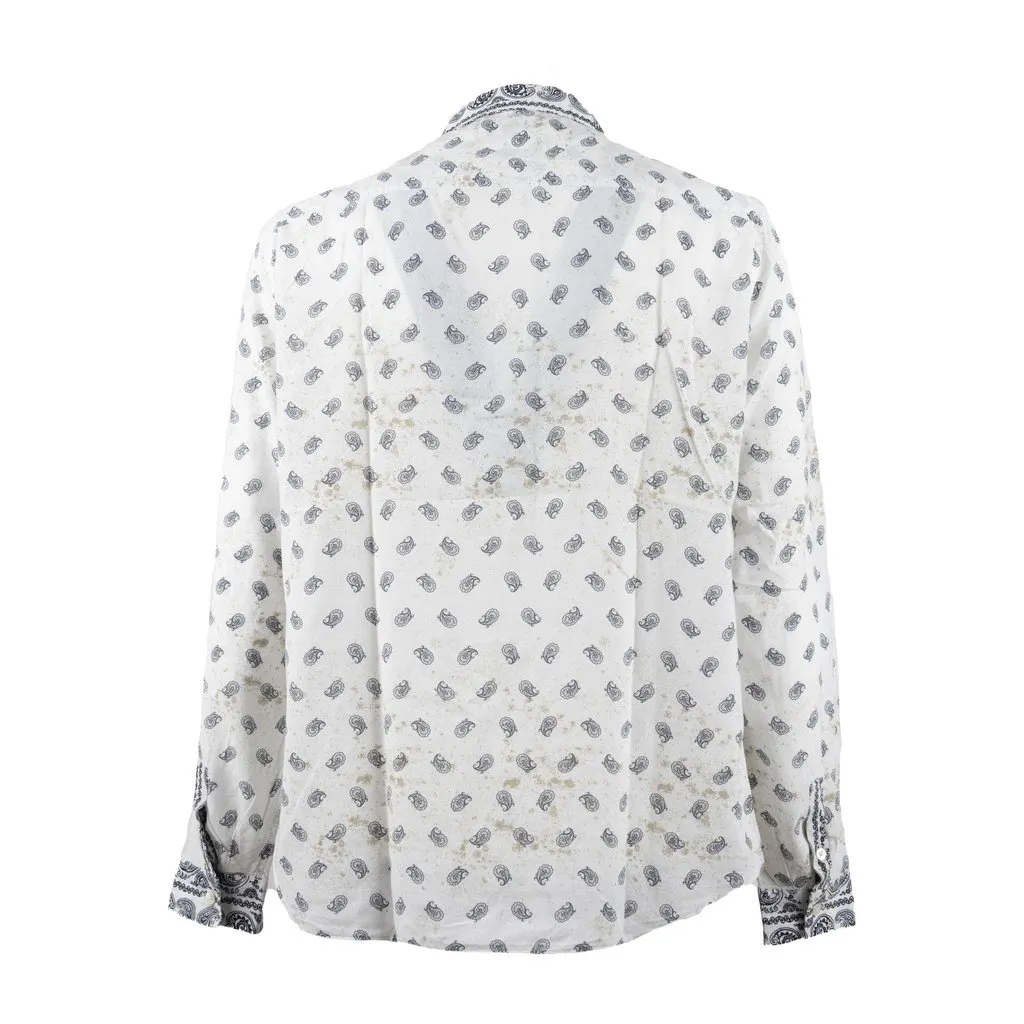Balmain Pierre Balmain Paisley Print Shirt - '10s Red Cotton Good - Back View