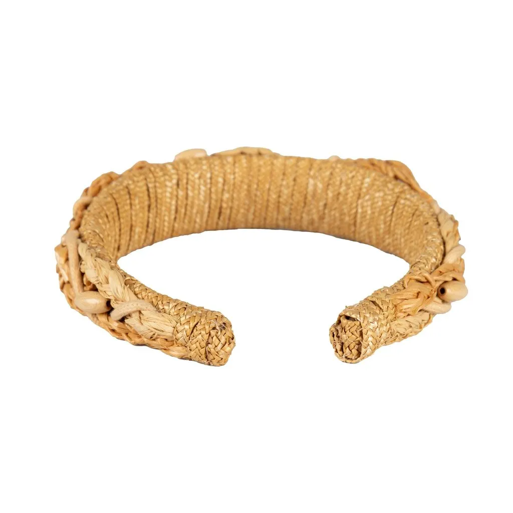 Unsigned Raffia Hairband - '90s Red Good - Inside View
