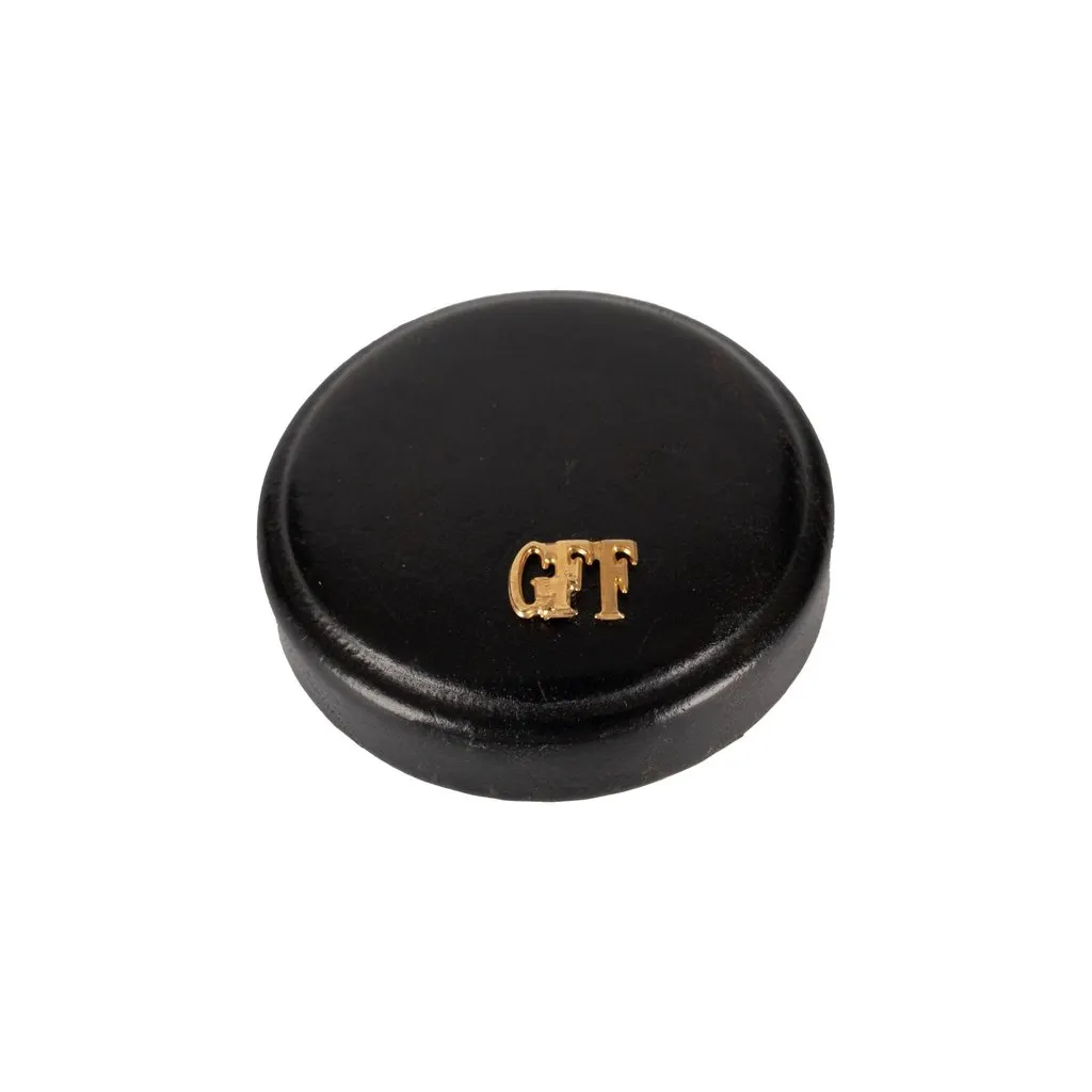 Gianfranco Ferré Clip-on Earrings - '90s Black Leather Good - Back View