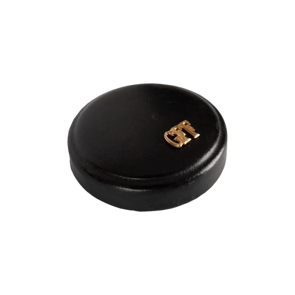 Gianfranco Ferré Clip-on Earrings - '90s Black Leather Good - Model View