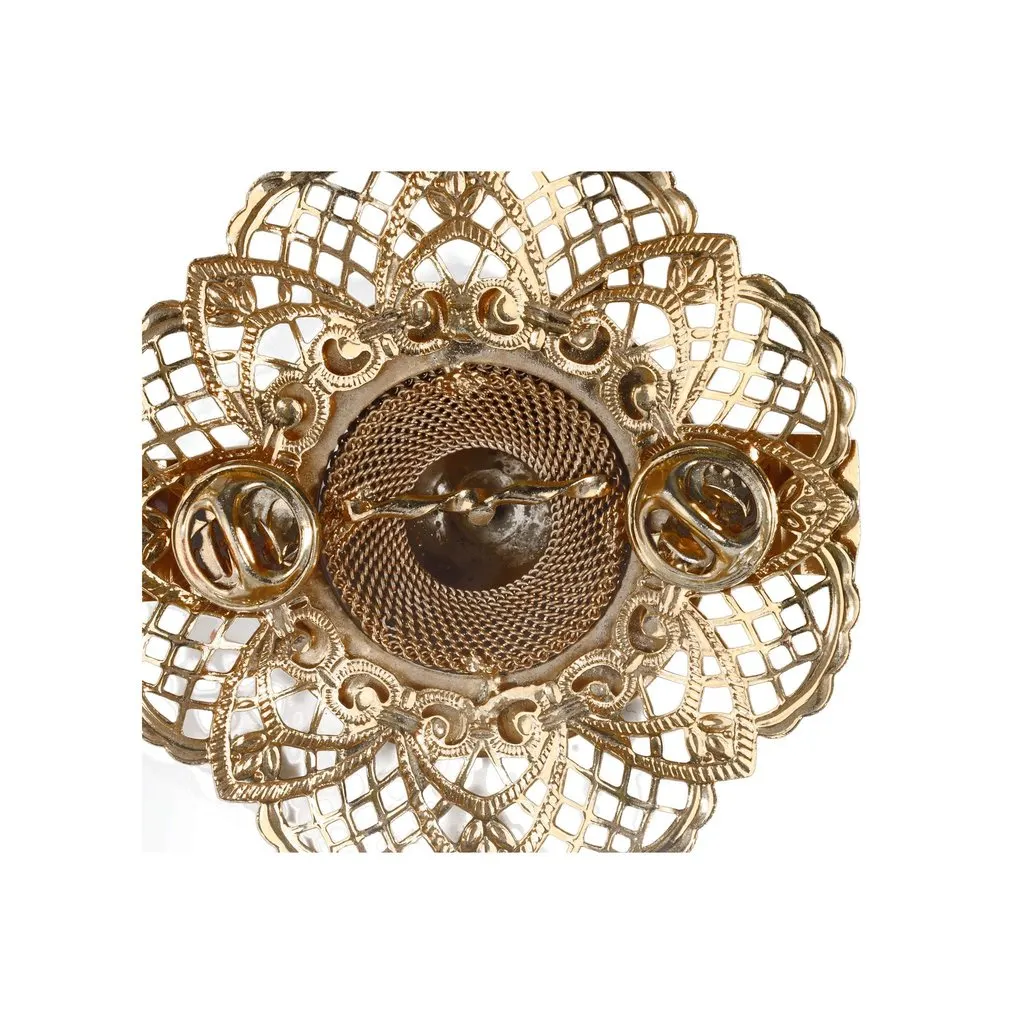 Unsigned Vintage Golden Brooch - '90s Gold Good - Model View