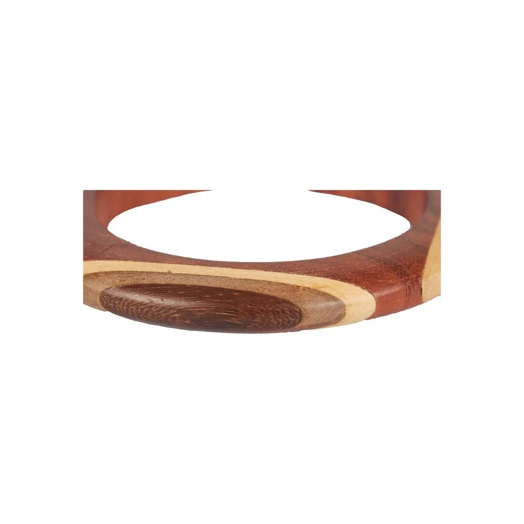 Unsigned Wooden Bangle Set - '90s Brown Good - Box View