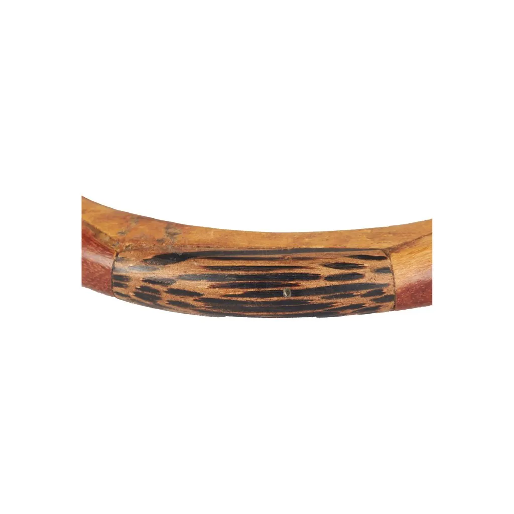 Unsigned Wooden Bangle - '90s Brown Good - Model View