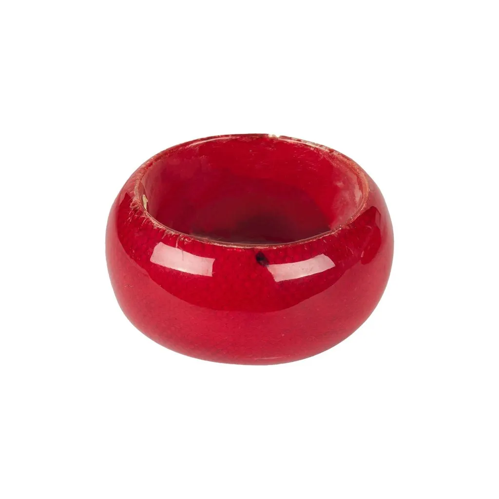 Unsigned Plexiglass Bangle Set - '90s Red Good - Back View