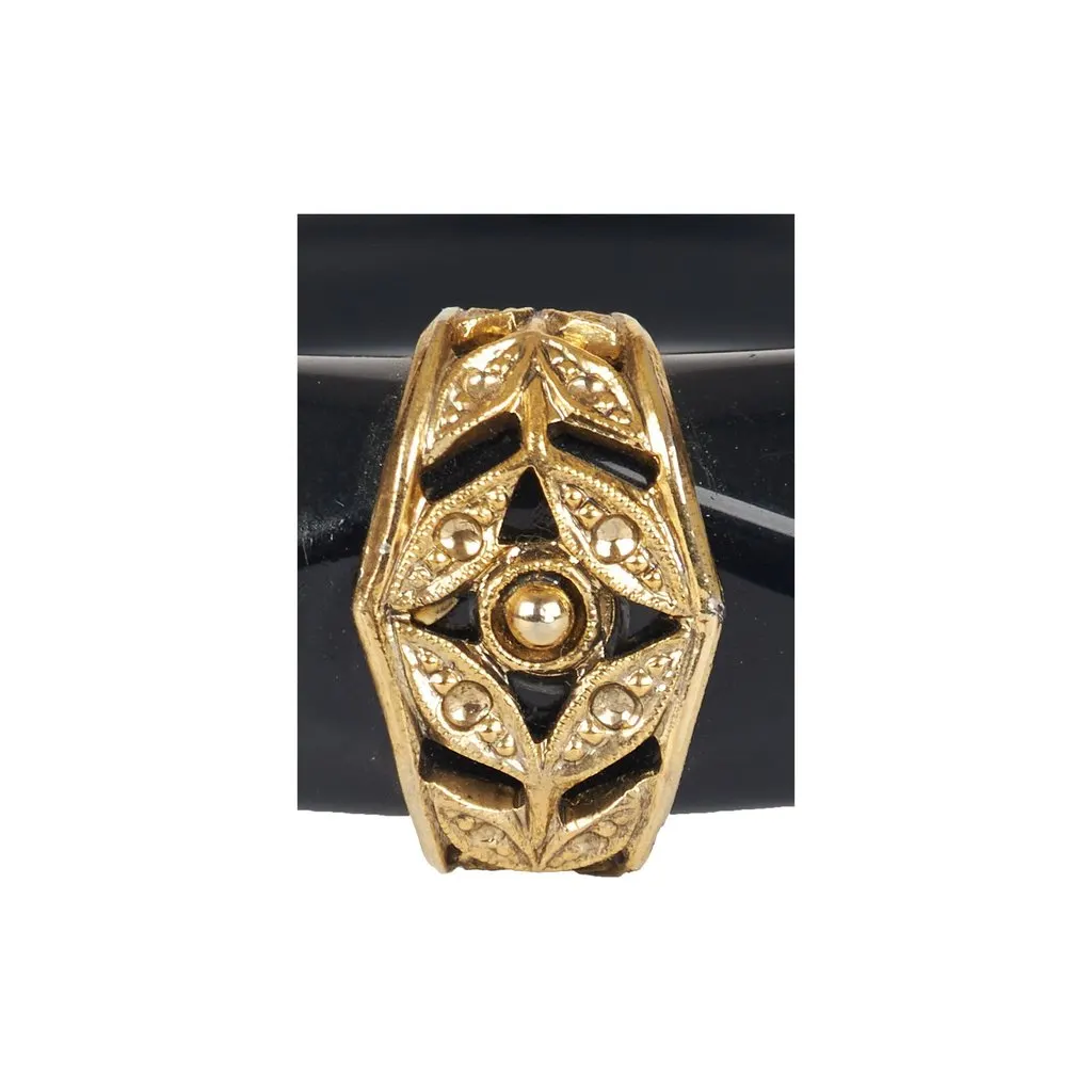 Unsigned Bracelet with Golden Metal Details - '00s Gold Good - Inside View