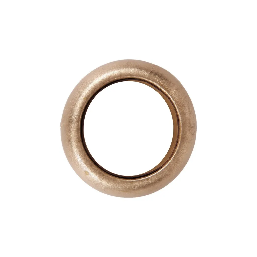 Unsigned Golden Bracelet - '00s Gold Leather Good - Back View