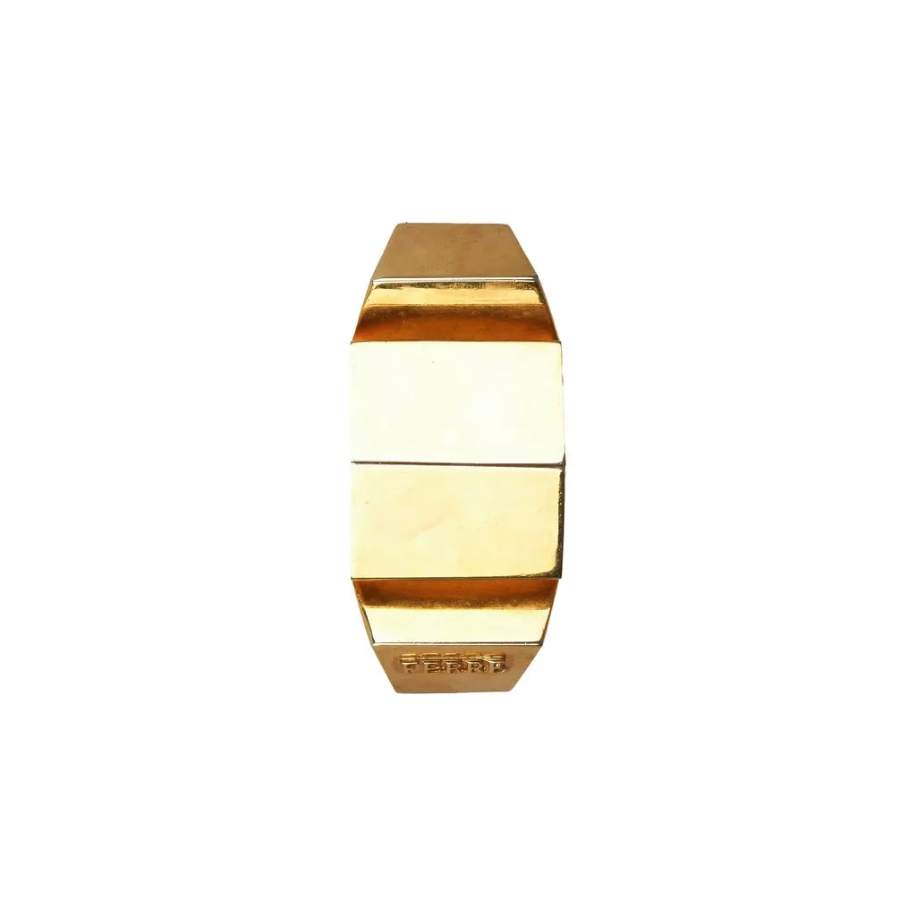 Gianfranco Ferré Gold Plated Pin - '90s Gold Good - Back View
