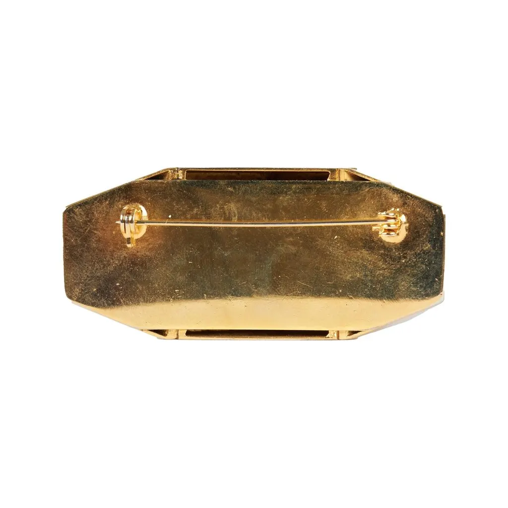Gianfranco Ferré Gold Plated Pin - '90s Gold Good - Inside View