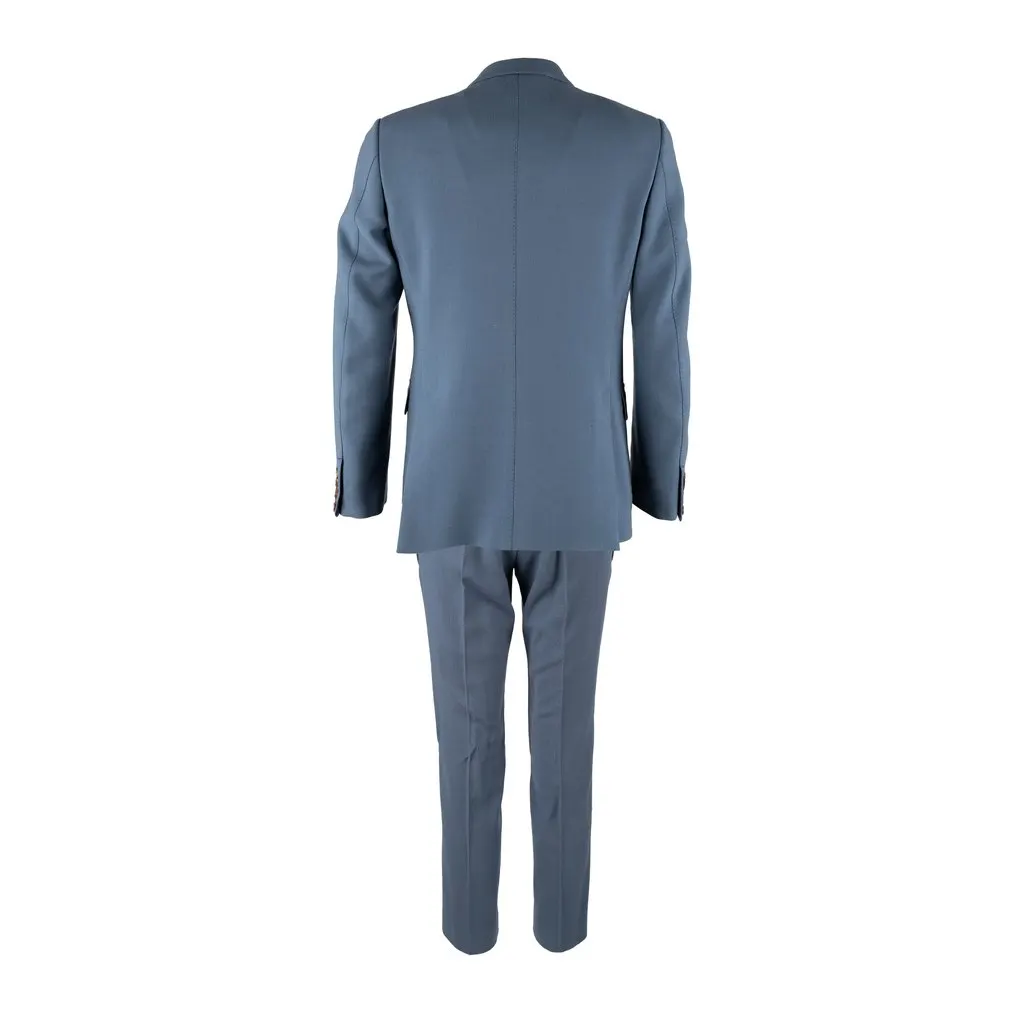 Gucci Blue Suit - '00s Blue Wool Good - Back View