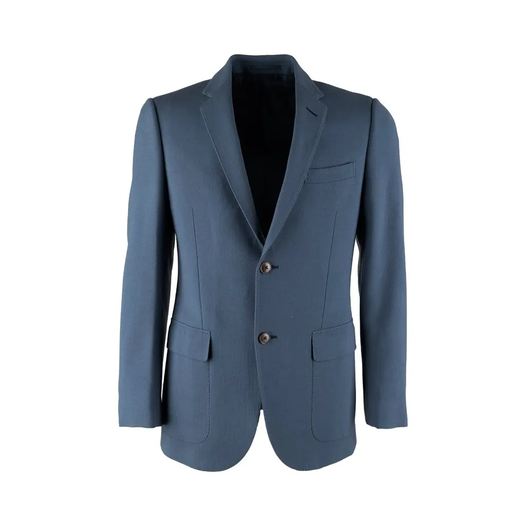 Gucci Blue Suit - '00s Blue Wool Good - Inside View