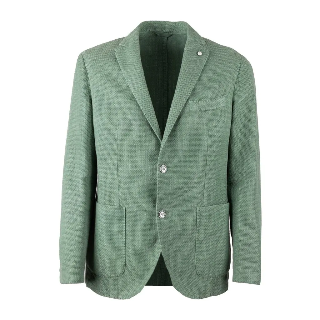 Unsigned L.B.M. 1911 Cotton Blend Blazer - '10s Red Cotton Good - Front View