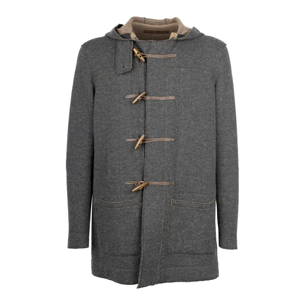 Unsigned Dondup Wool Duffle Coat - '10s Brown Wool Good - Front View