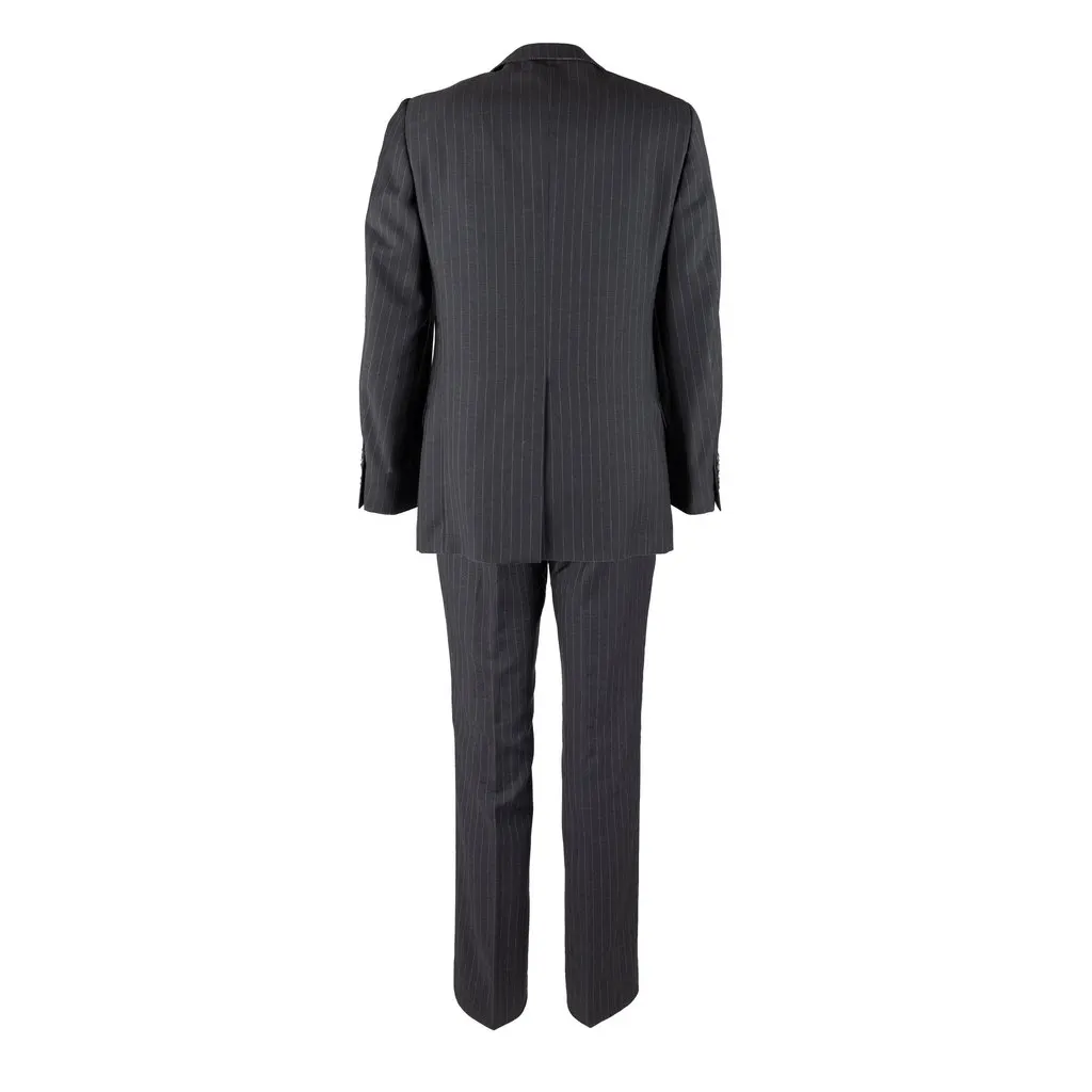 Gucci Pinstripe Suit - '00s Grey Wool Good - Back View
