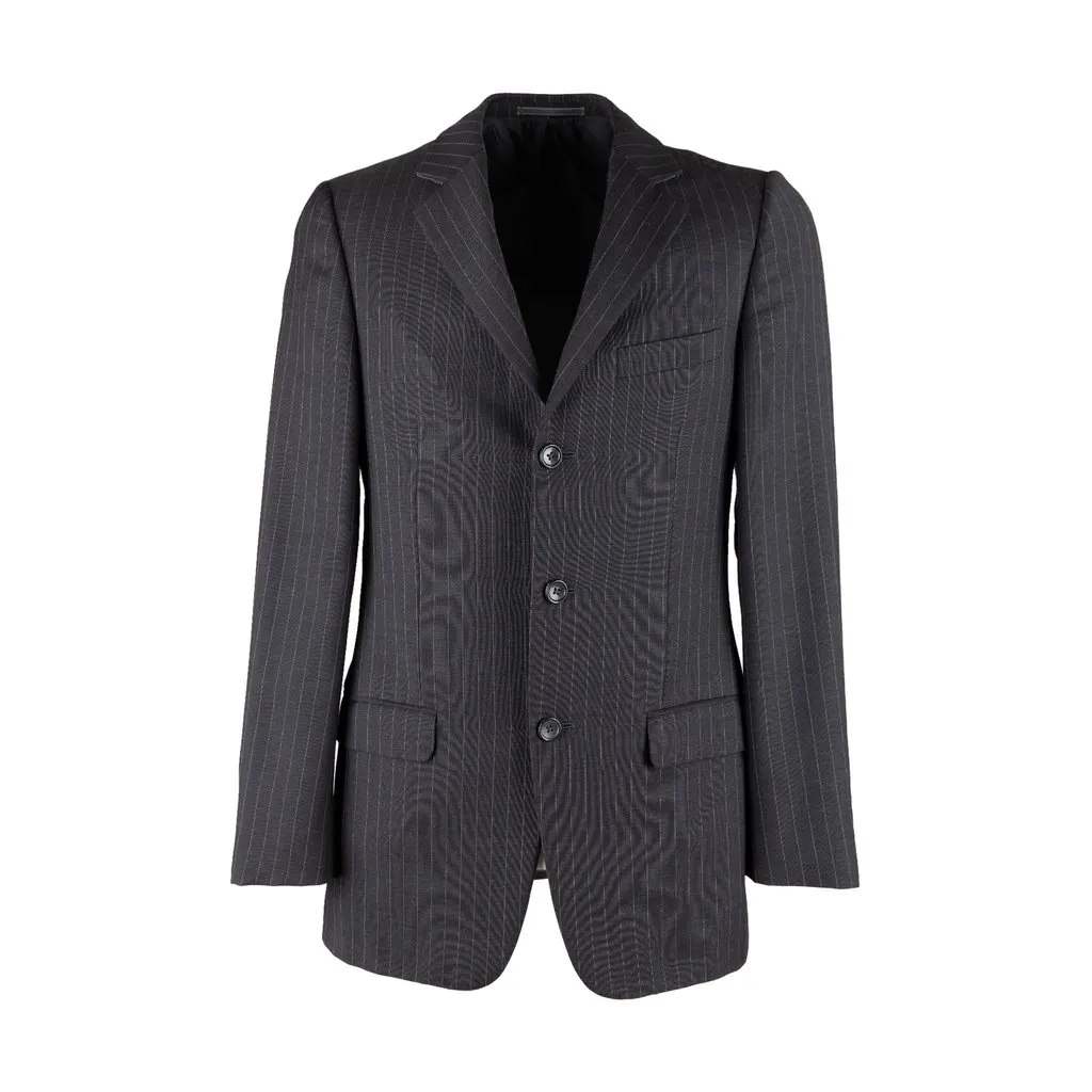Gucci Pinstripe Suit - '00s Grey Wool Good - Inside View