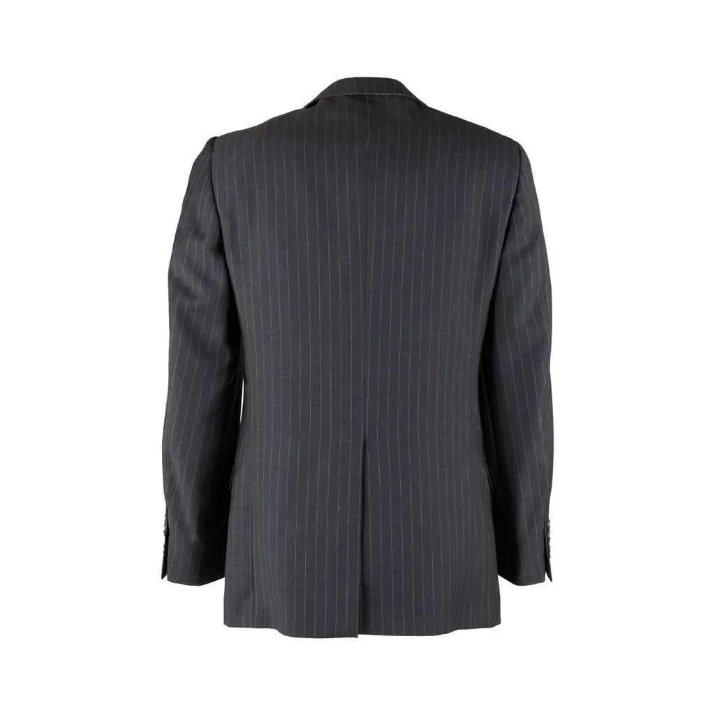 Gucci Pinstripe Suit - '00s Grey Wool Good - Model View