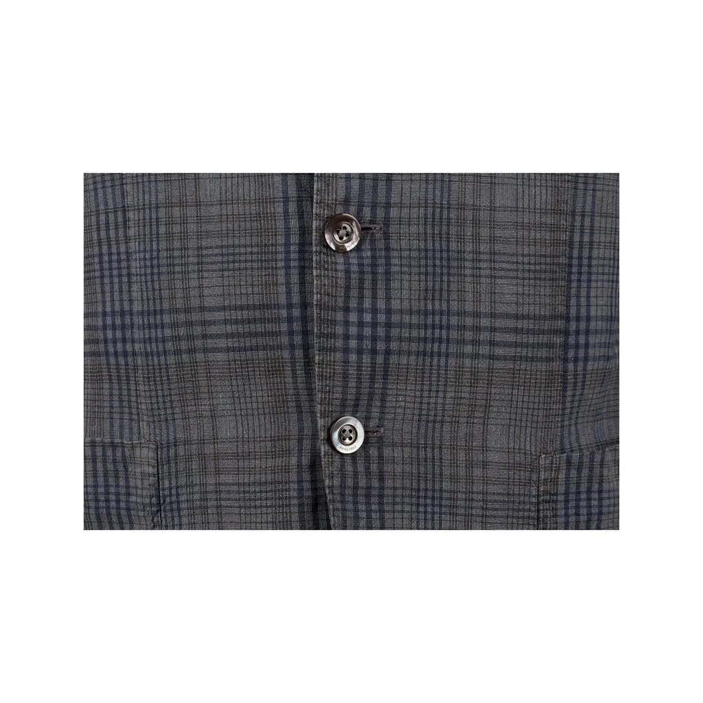 Boglioli Tartan Check Jacket - '00s MultiColor Linen Good - Box View