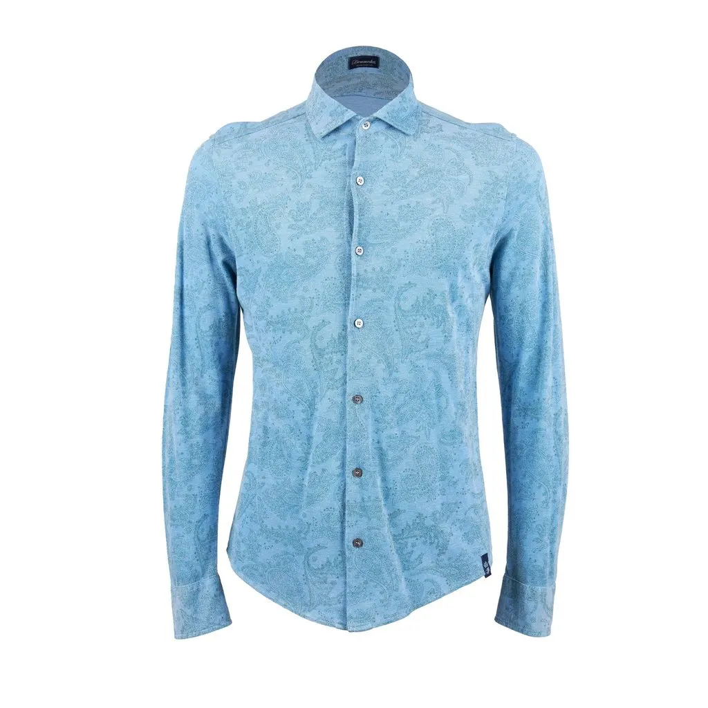 Drumohr Paisley Printed Shirt - '00s MultiColor Cotton Good - Front View