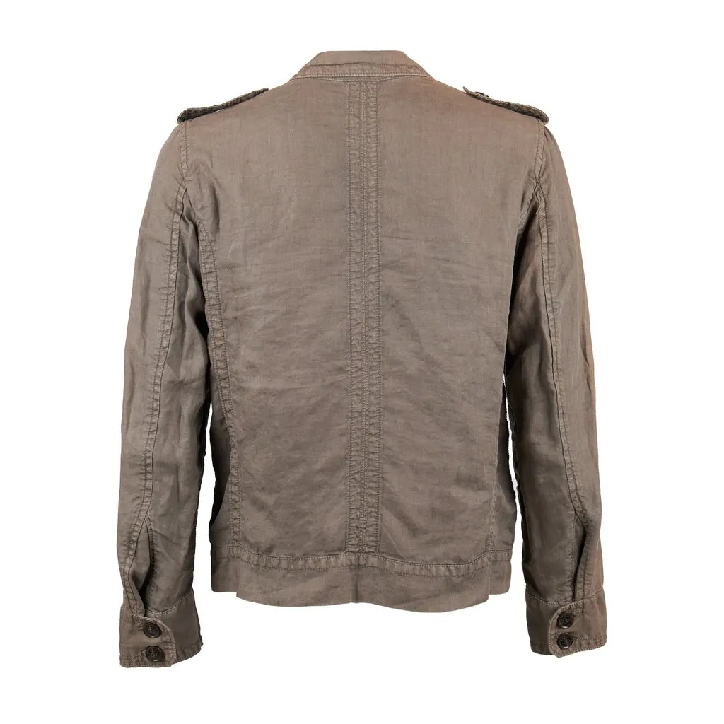 Cerruti 1881 Cerruti 1881 Faded Jacket - '00s Brown Linen Good - Back View