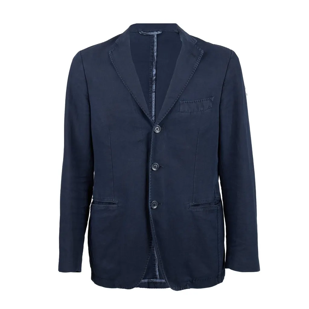 Unsigned Cotton Blazer - '00s Red Cotton Good - Front View