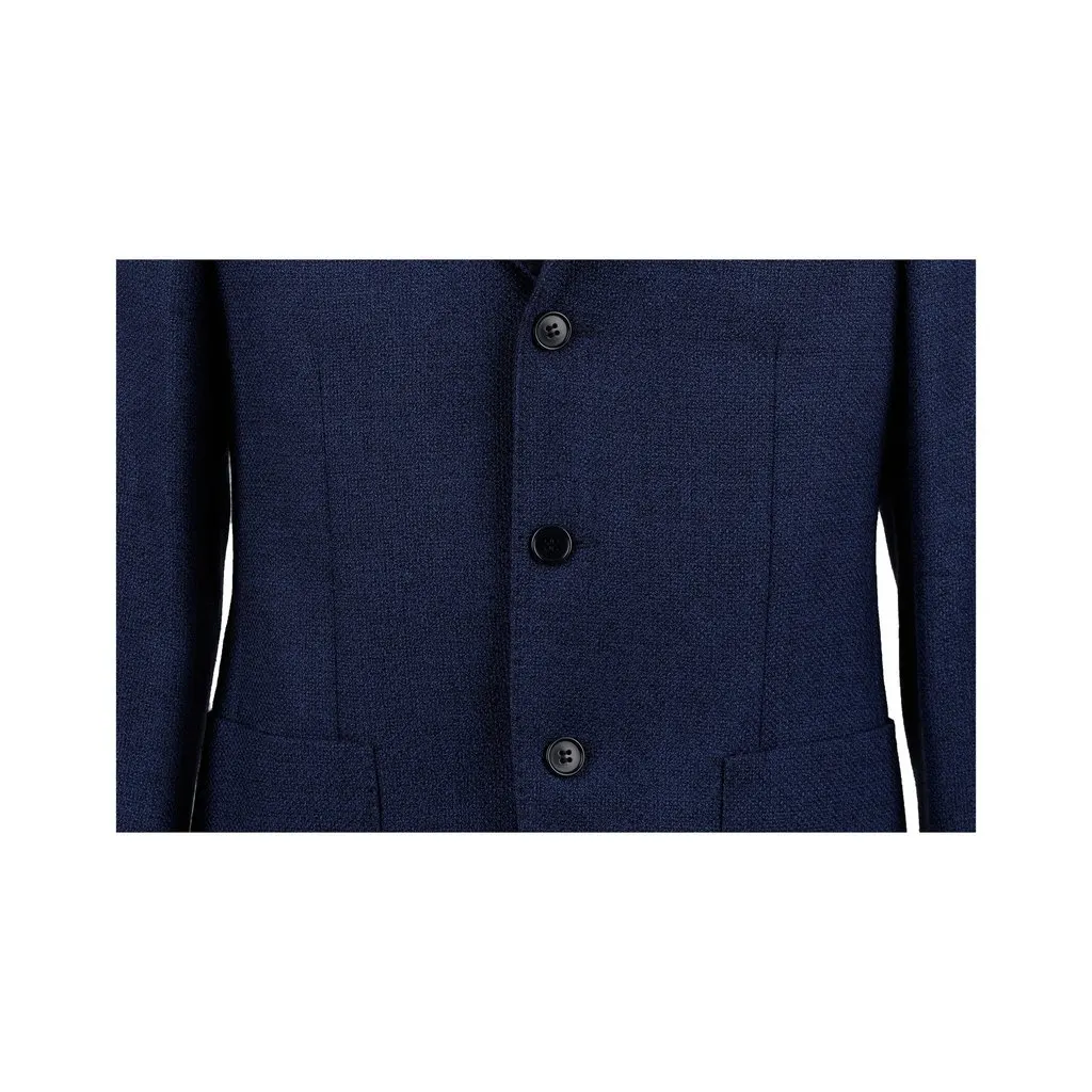 Unsigned Wool Blazer - '10s Red Wool Good - Inside View
