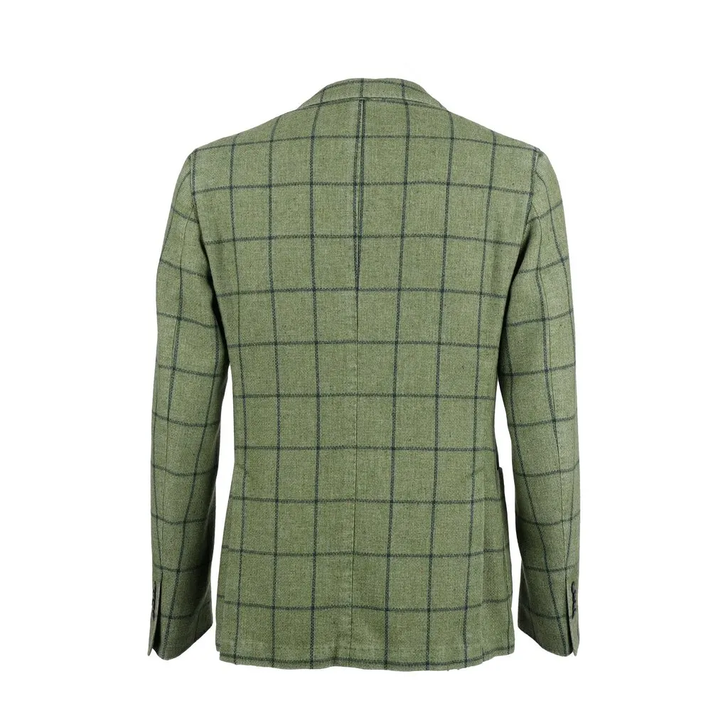 Unsigned L.B.M. 1911 Checkered Slim Fit Jacket - '10s Red Wool Good - Back View
