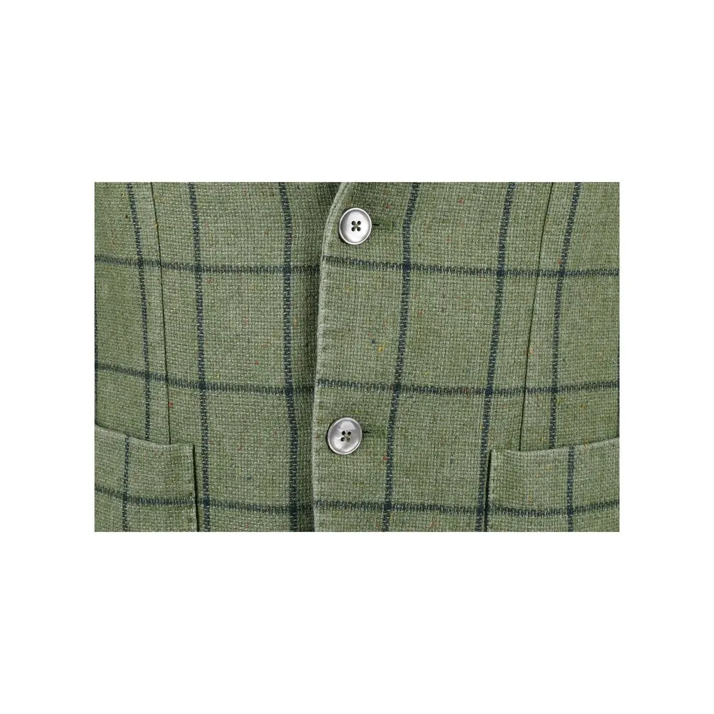 Unsigned L.B.M. 1911 Checkered Slim Fit Jacket - '10s Red Wool Good - Inside View