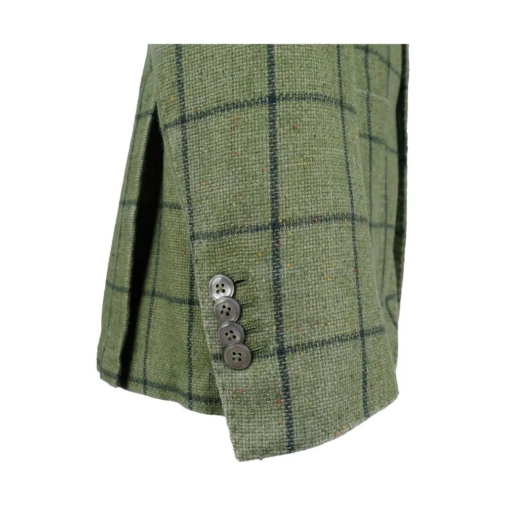 Unsigned L.B.M. 1911 Checkered Slim Fit Jacket - '10s Red Wool Good - Model View
