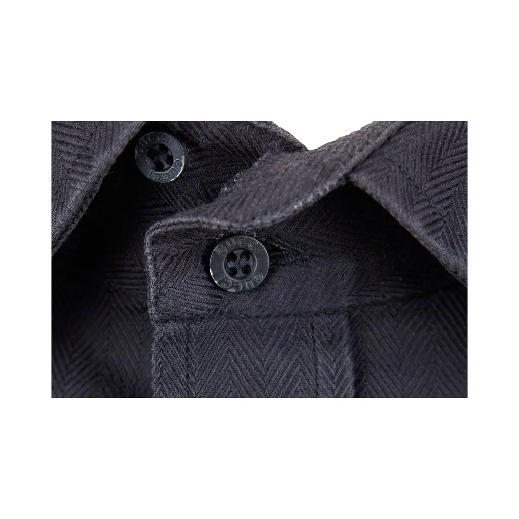 Gucci Cotton Shirt - '10s Black Cotton Good - Model View