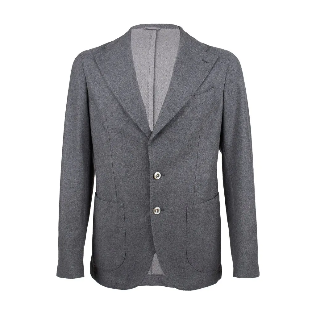 Brandon Maxwell Cashmere Blazer - '10s Grey Wool Good - Front View