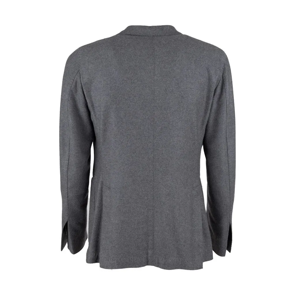 Brandon Maxwell Cashmere Blazer - '10s Grey Wool Good - Back View