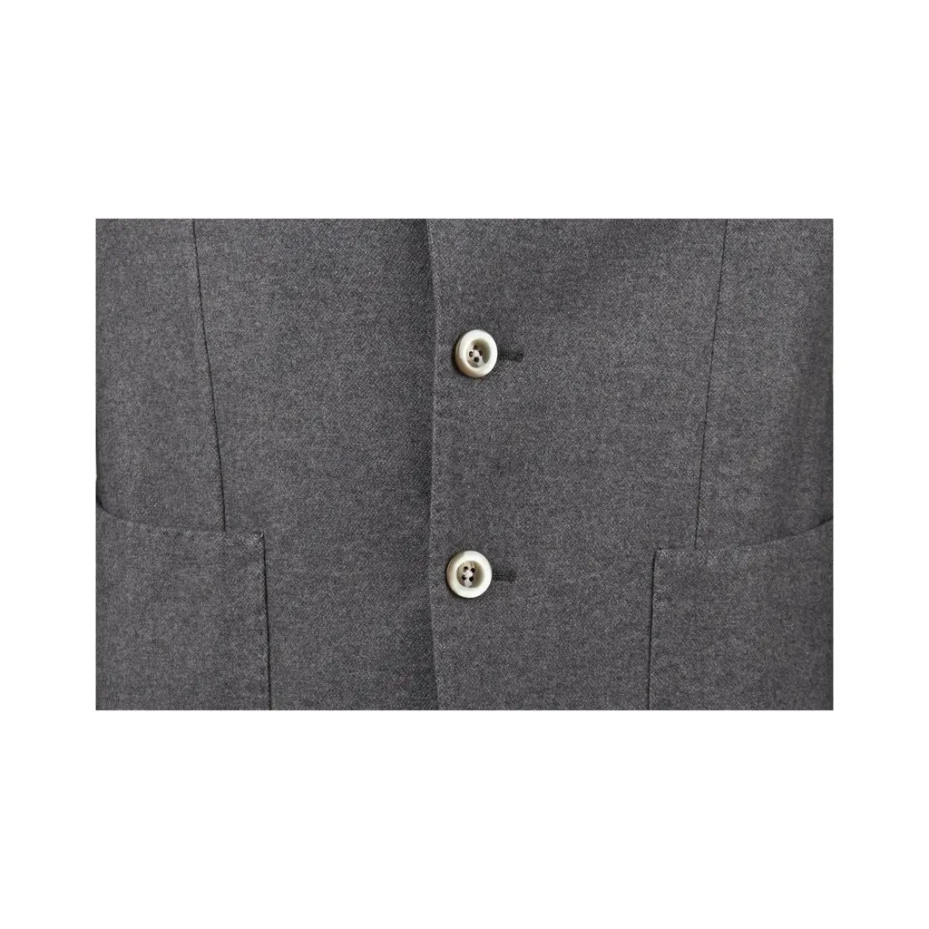 Brandon Maxwell Cashmere Blazer - '10s Grey Wool Good - Inside View
