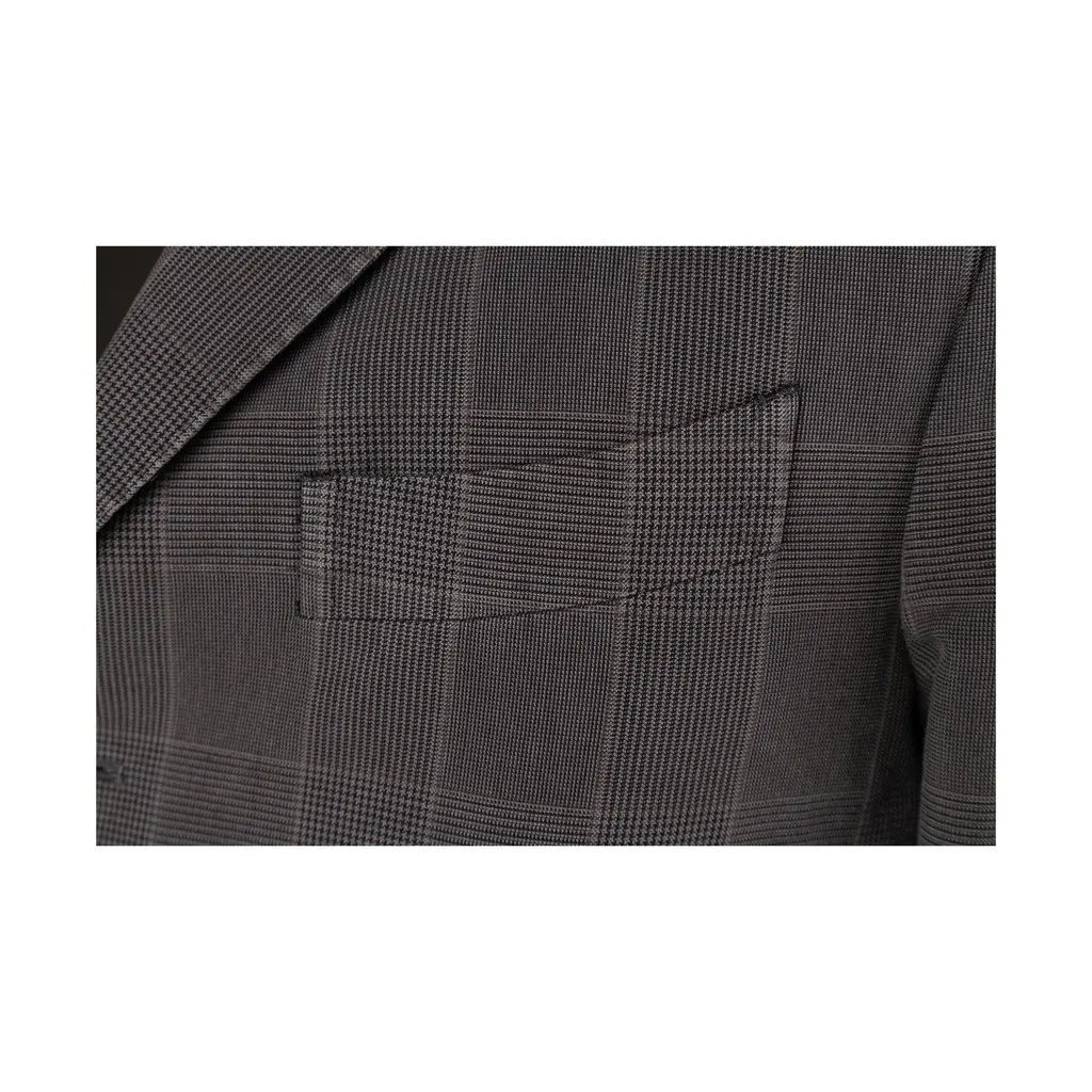 Boglioli Checkered Jacket - '10s Red Cotton Good - Model View