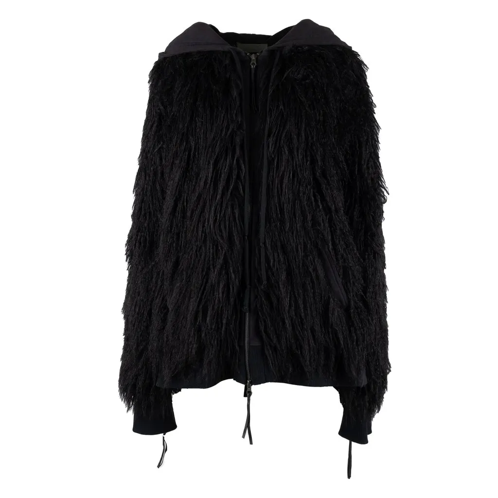 Unsigned Sweatshirt with Fringes - '10s Black Good - Front View