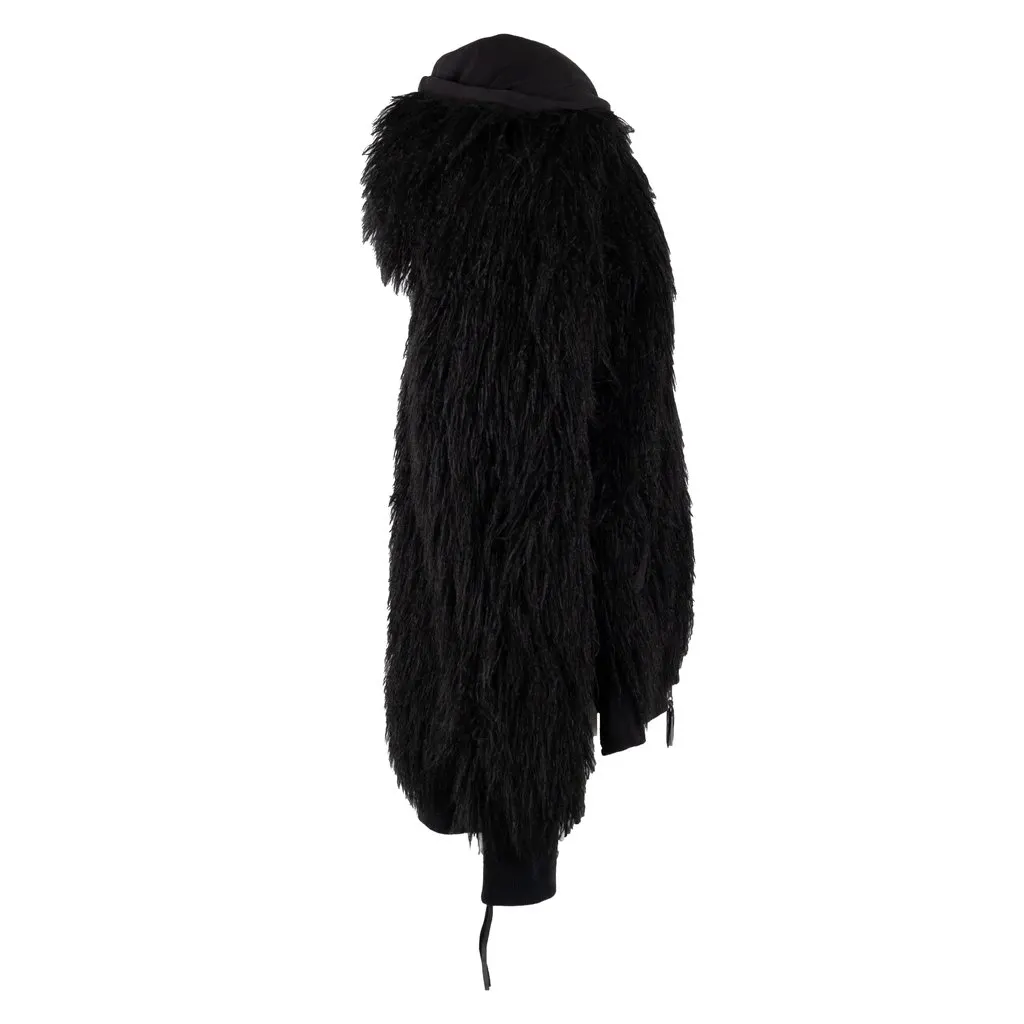 Unsigned Sweatshirt with Fringes - '10s Black Good - Inside View