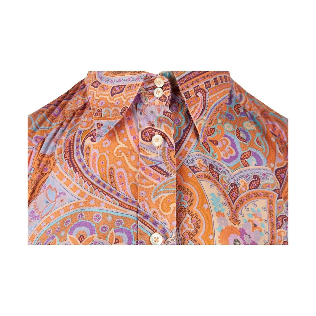 Etro Paisley Printed Shirt - '10s MultiColor Cotton Good - Inside View