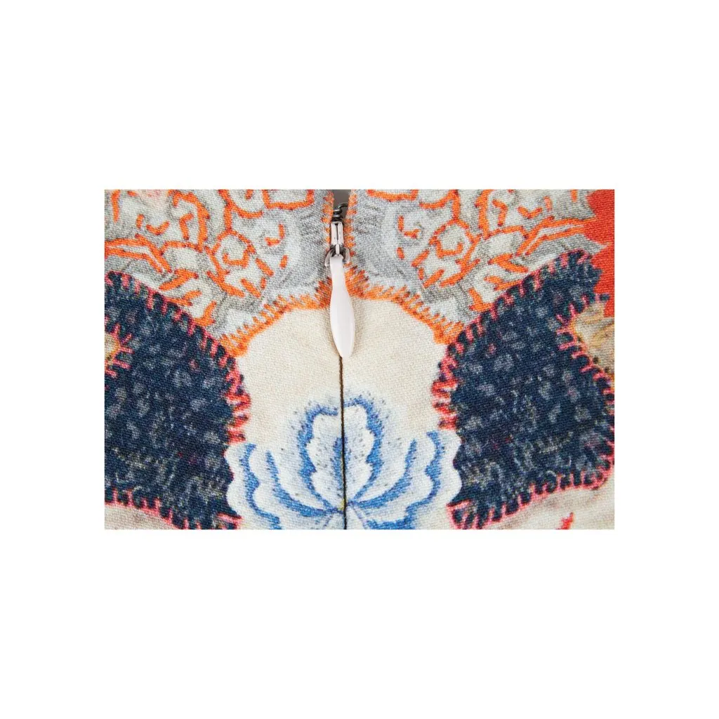 Alexander McQueen Floral Kaleidoscope Peplum Top - '10s Red Good - Model View