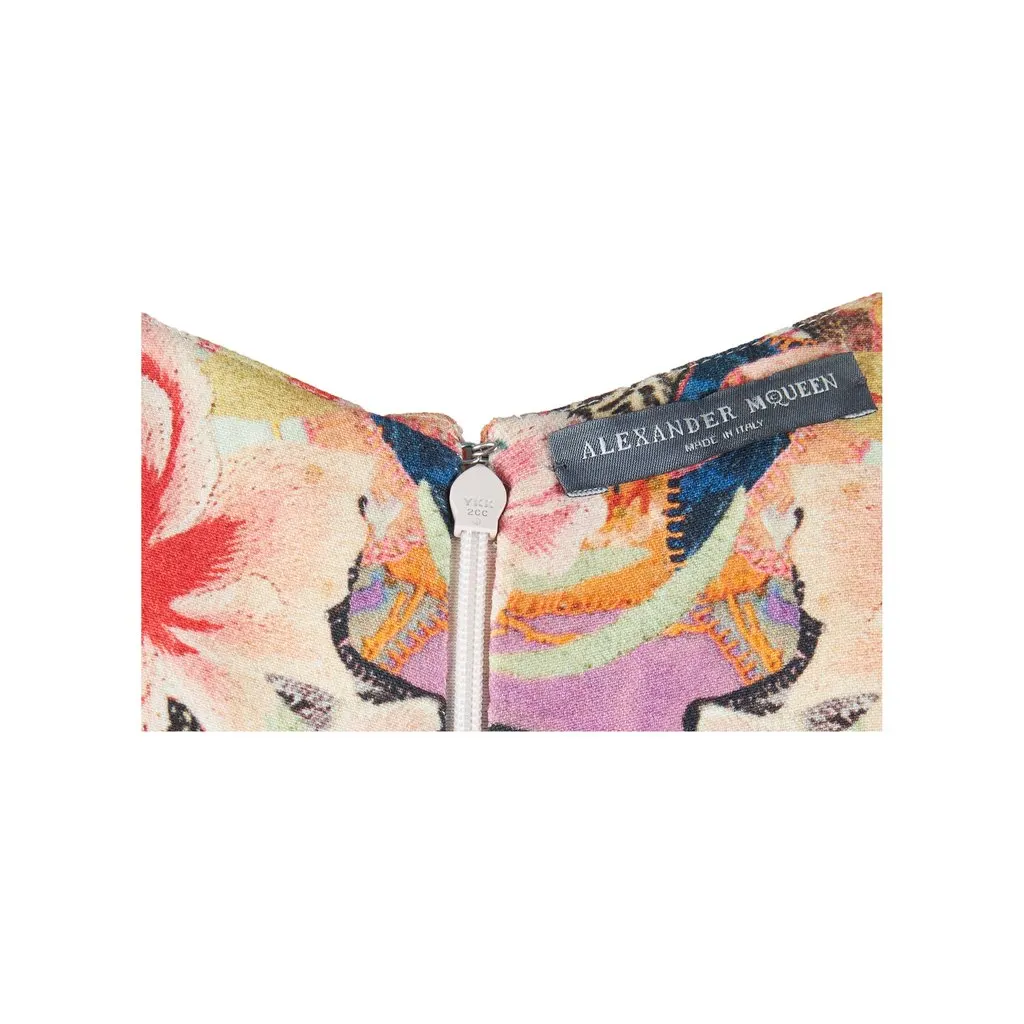 Alexander McQueen Floral Kaleidoscope Peplum Top - '10s Red Good - Box View