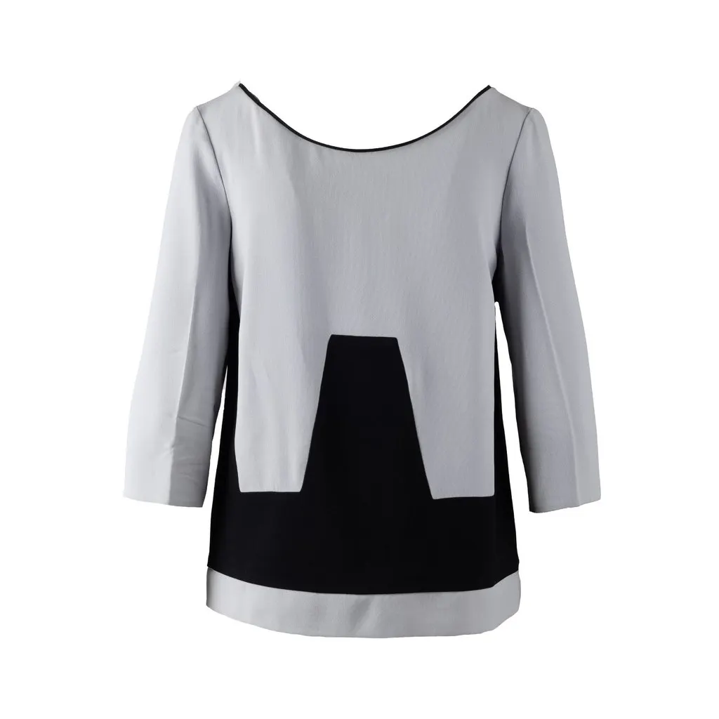 Prada Color Block Top - '10s Black Good - Front View