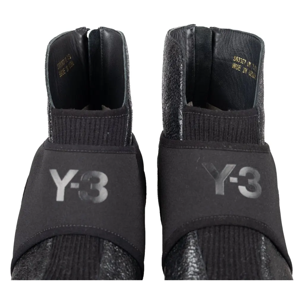 Y-3 Ankle Boots - '10s Black Leather Good - Model View