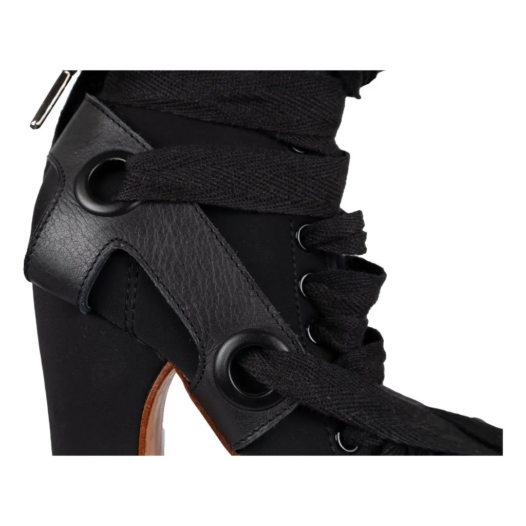 Unsigned Lace-up Heels - '10s Red Lace Good - Box View