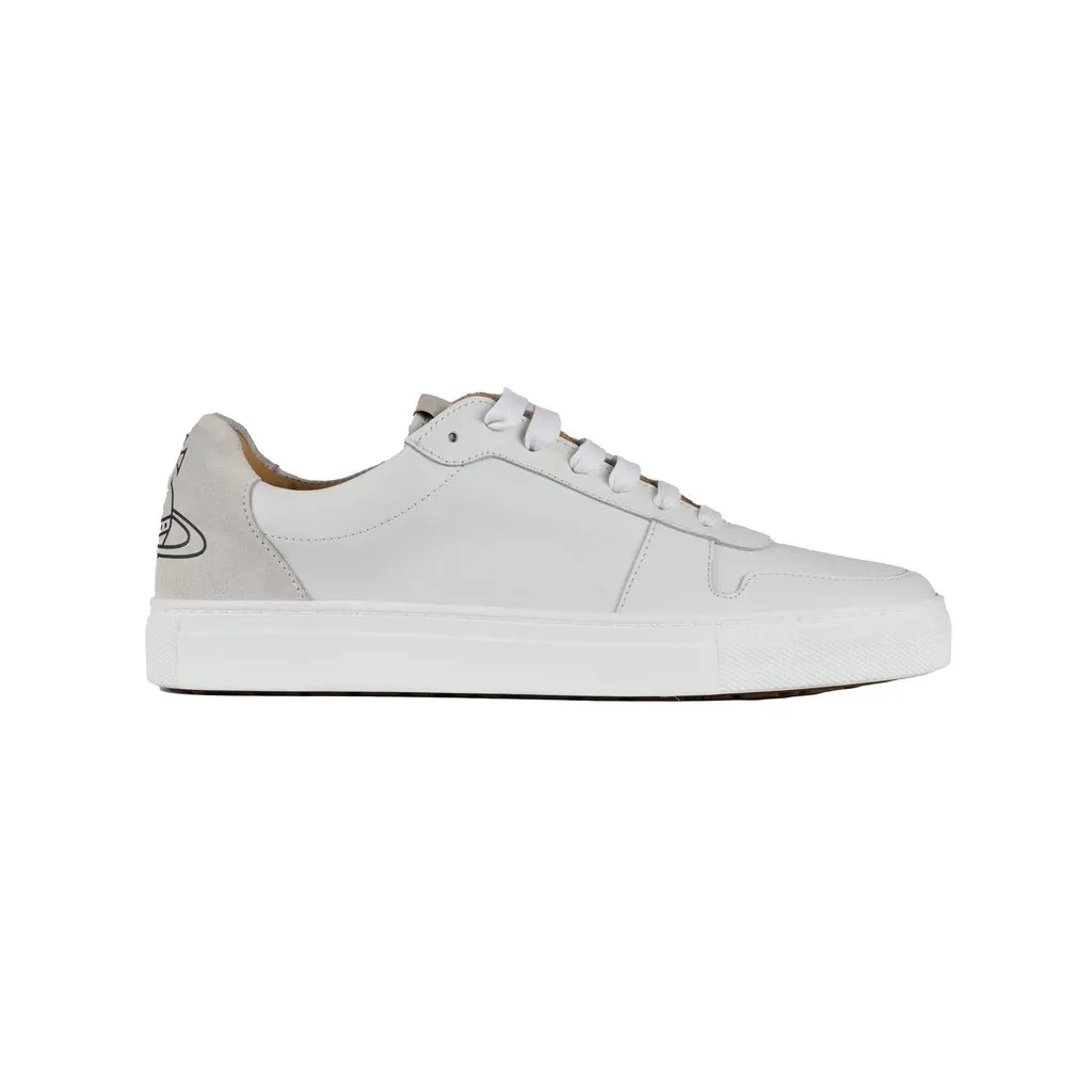 Vivienne Westwood Low Top Apollo Trainers - '10s White Leather Good - Front View
