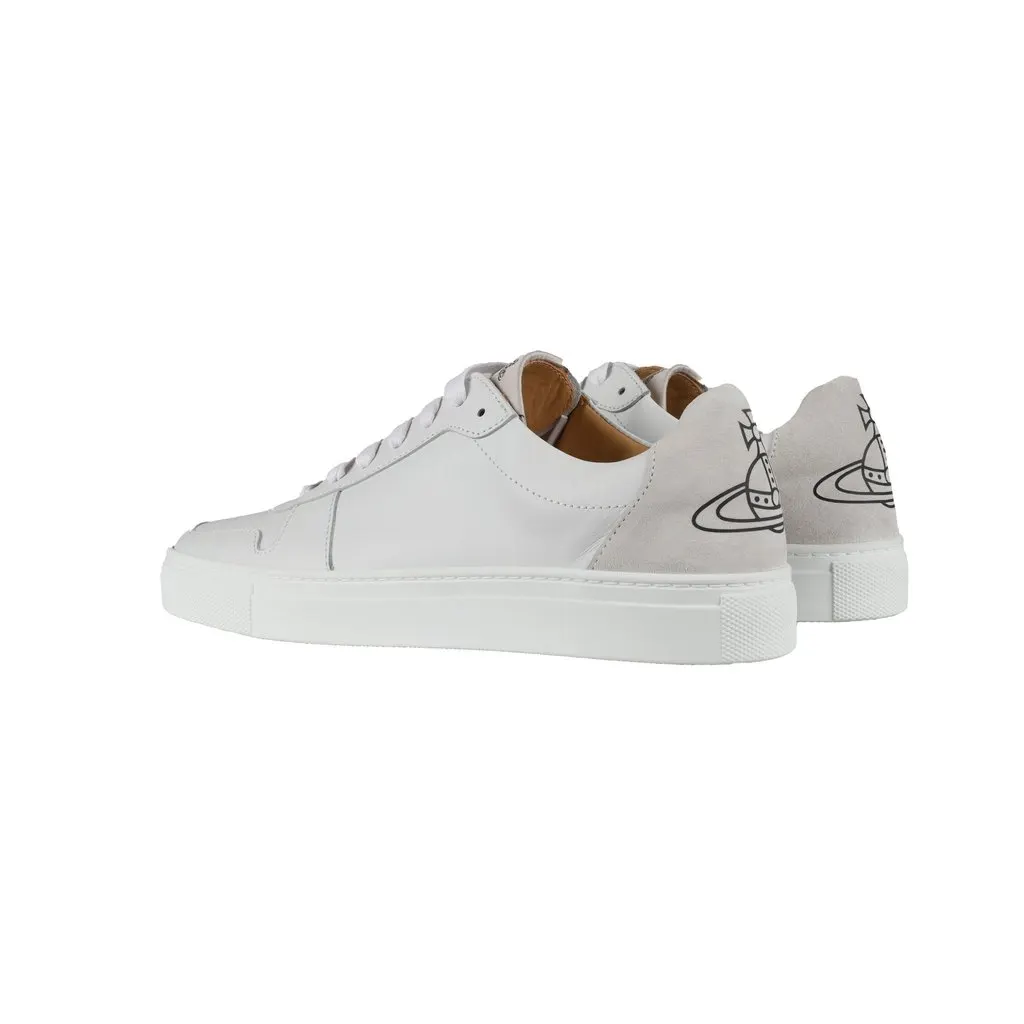 Vivienne Westwood Low Top Apollo Trainers - '10s White Leather Good - Back View