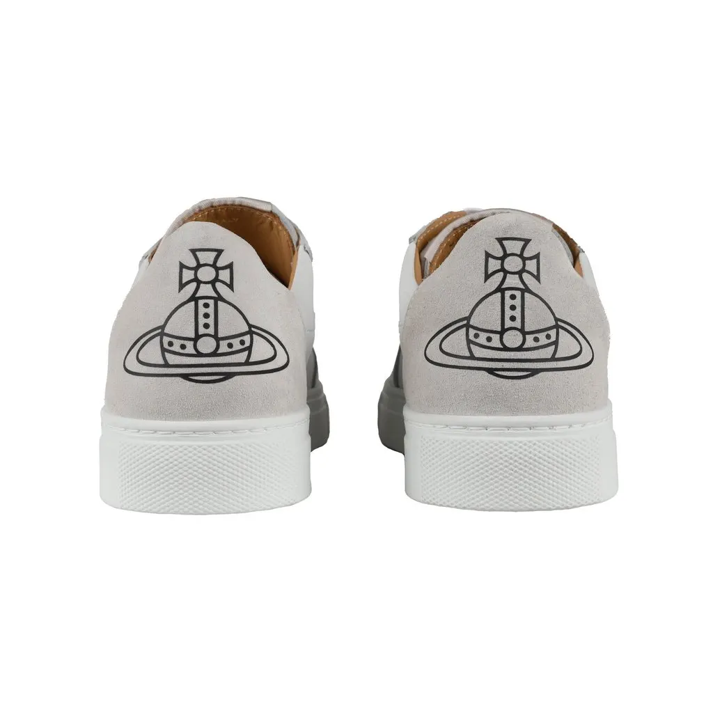Vivienne Westwood Low Top Apollo Trainers - '10s White Leather Good - Model View