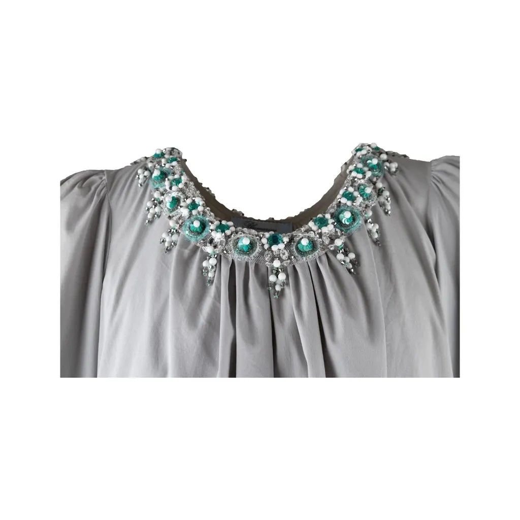 Blumarine Bead Embellished Top - '10s White Cotton Good - Inside View