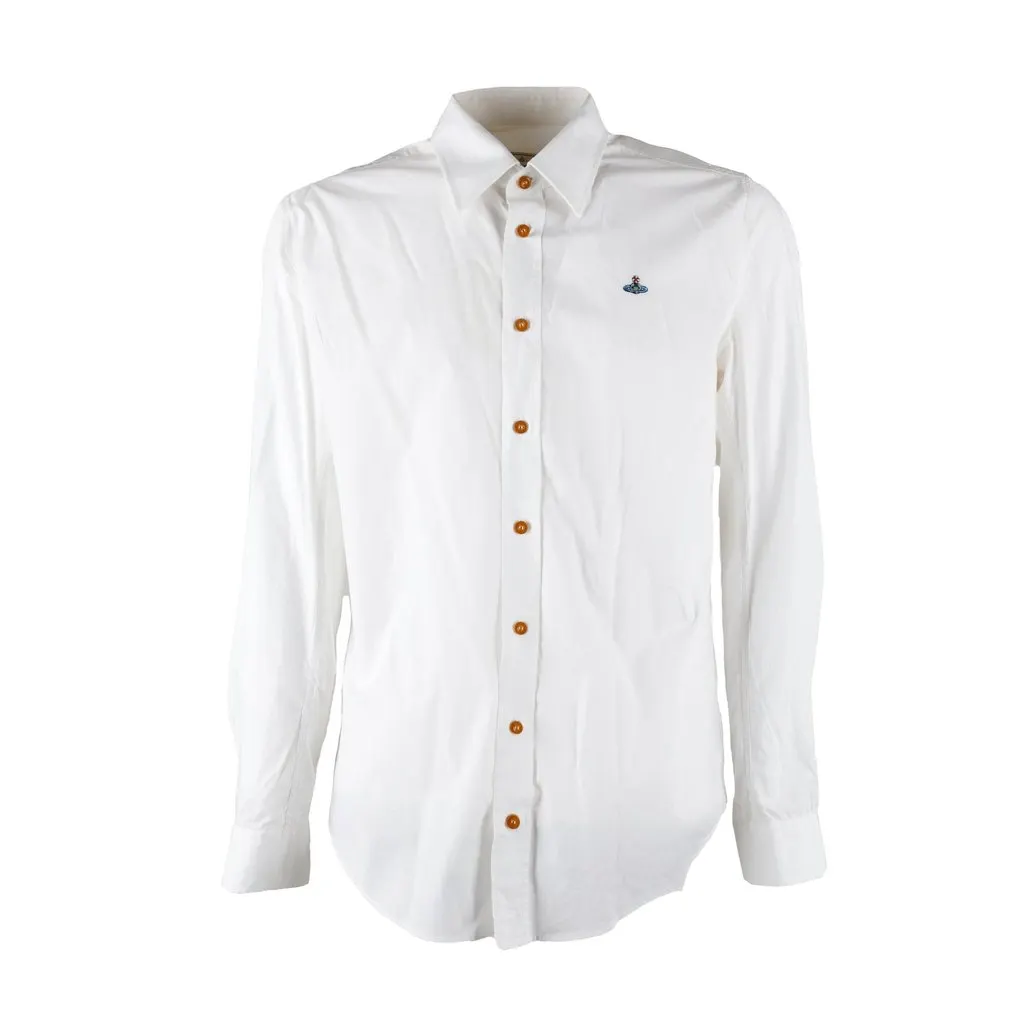 Vivienne Westwood Classic White Shirt - '10s White Cotton Good - Front View