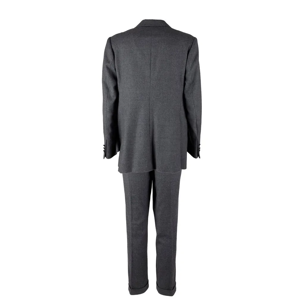 Vivienne Westwood Wool Suit - '00s Grey Wool Good - Back View