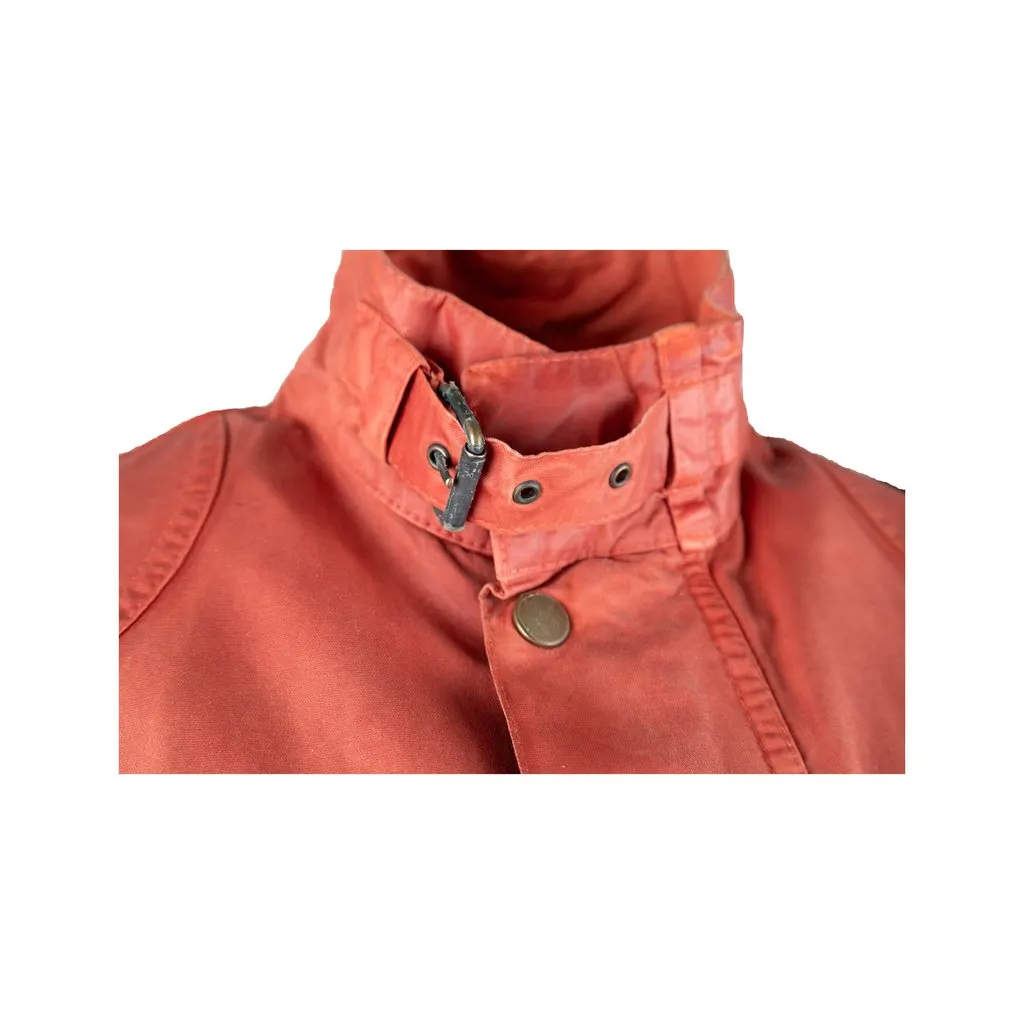 Belstaff Wax Coated Cotton Jacket - '00s Red Cotton Good - Inside View