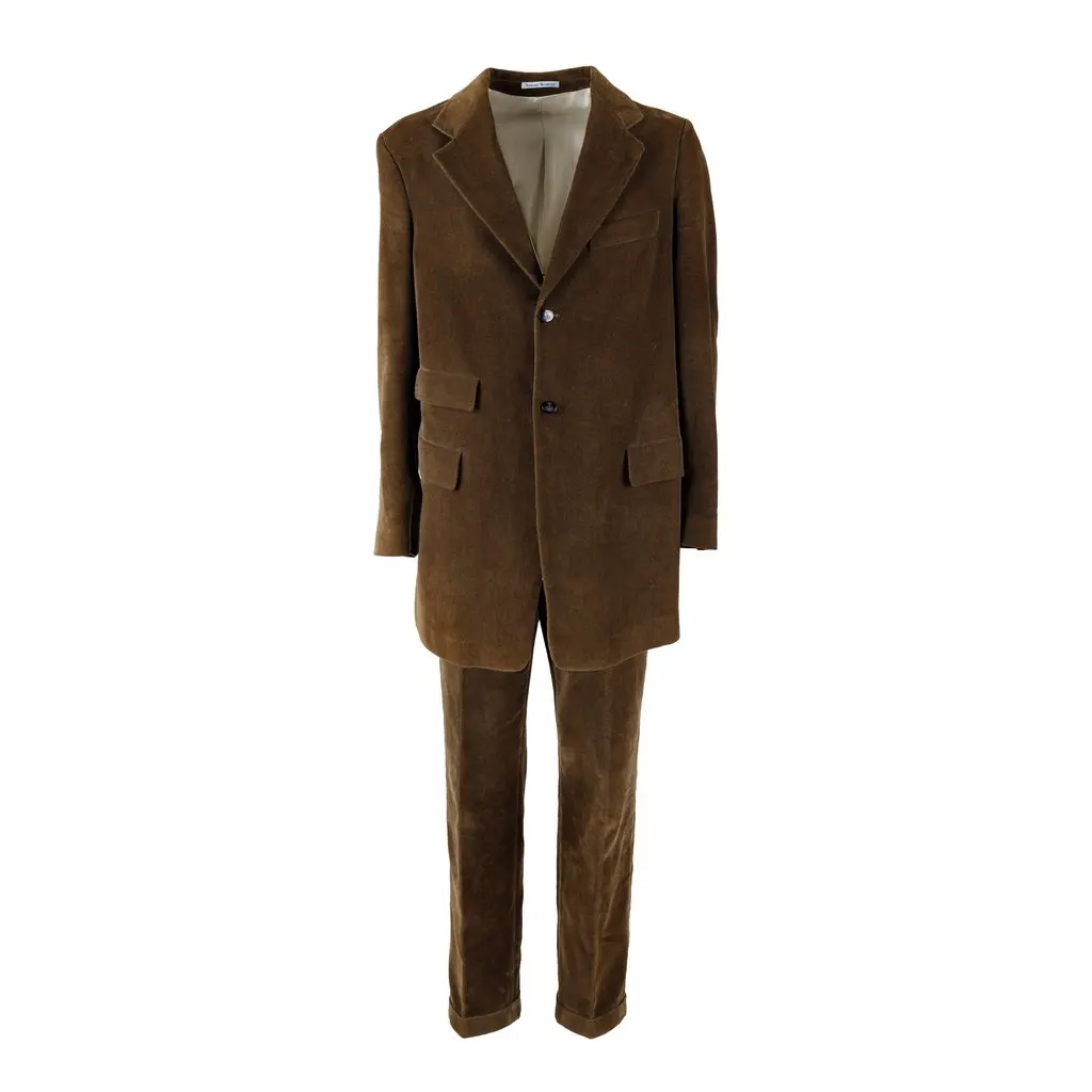 Vivienne Westwood Corduroy Suit - '00s Brown Cotton Good - Front View
