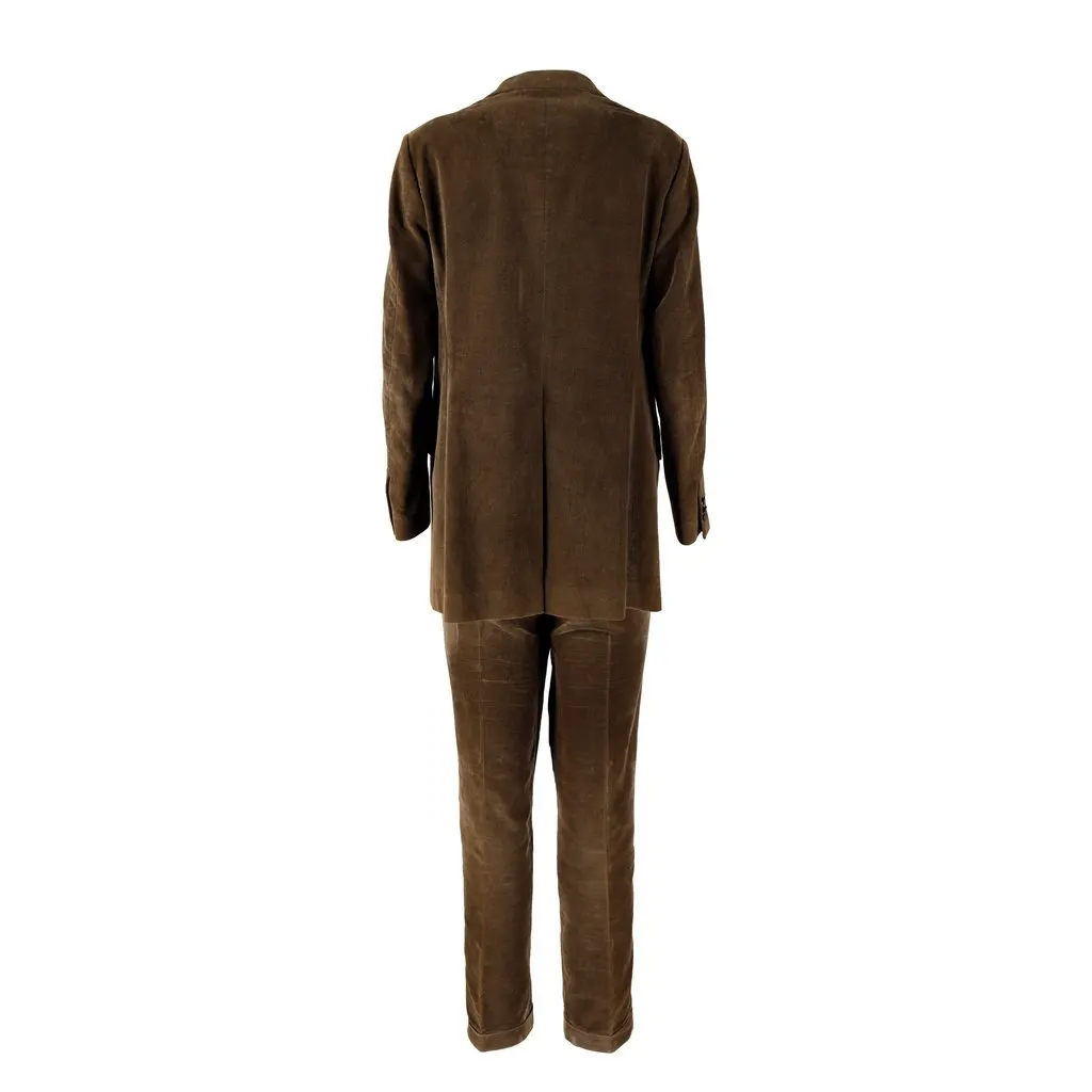 Vivienne Westwood Corduroy Suit - '00s Brown Cotton Good - Back View