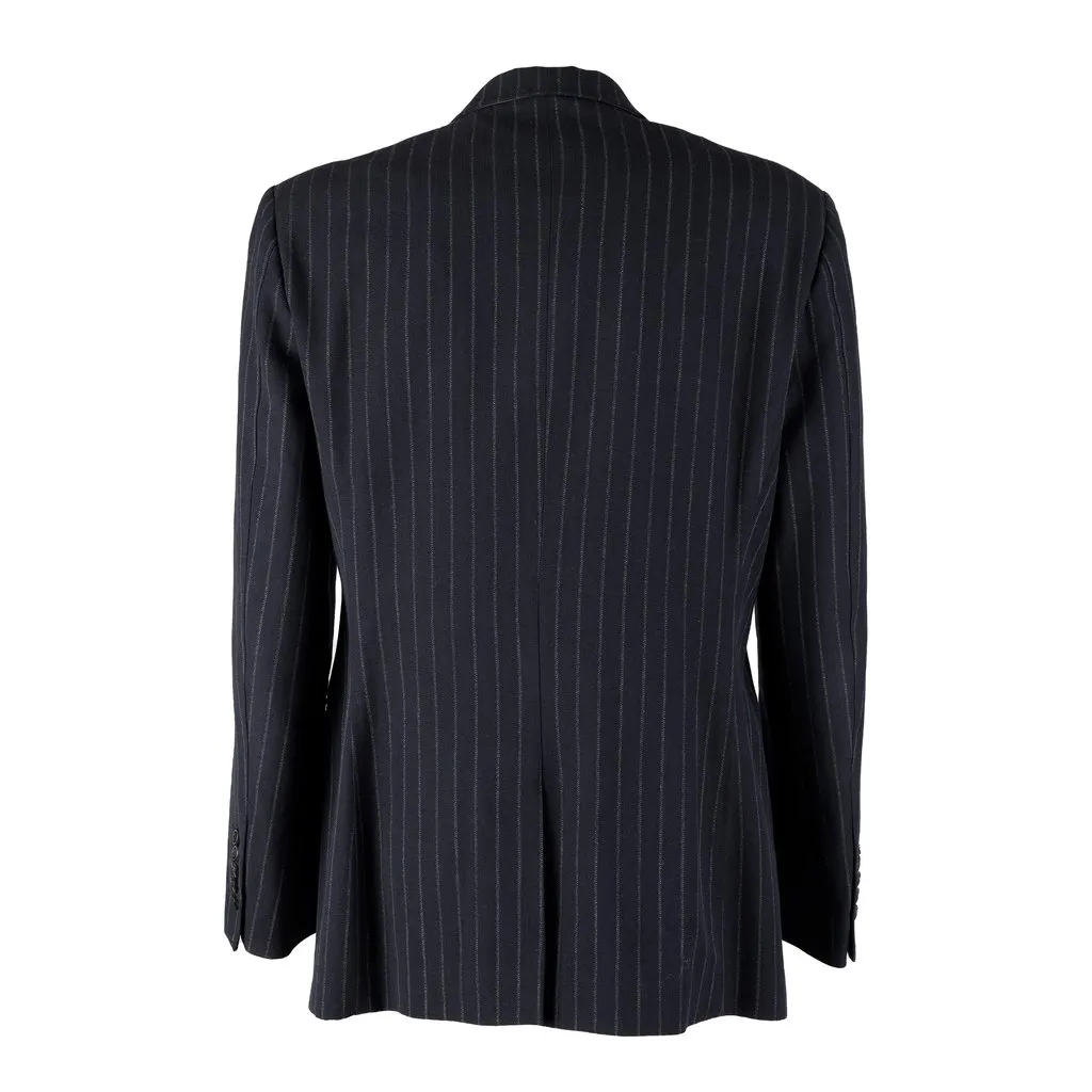 Roberto Cavalli Stripe Suit - '00s White Wool Good - Model View